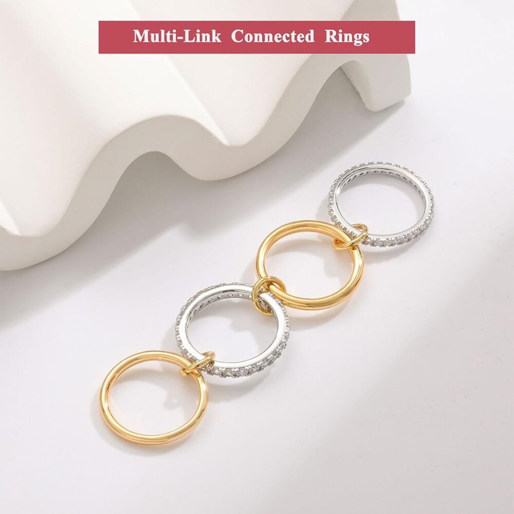 Hypoallergenic Stackable Gold Rings Set - Tarnish… - image 7